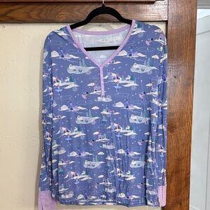 Little Sleepies Purple and Blue Top